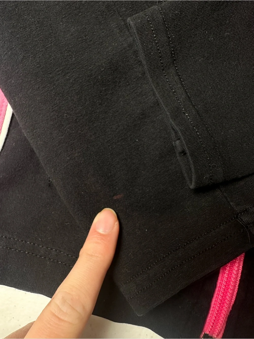 Justice Black & Hot Pink Zip Hoodie with Rainbow Leopard Trim